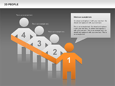 2D People Shapes, Slide 13, 00652, Shapes — PoweredTemplate.com