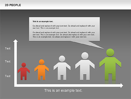 2D People Shapes, Slide 14, 00652, Shapes — PoweredTemplate.com