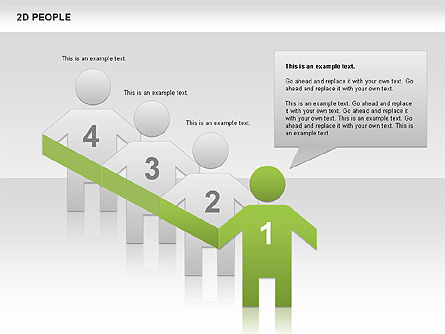 2D People Shapes, Slide 5, 00652, Shapes — PoweredTemplate.com