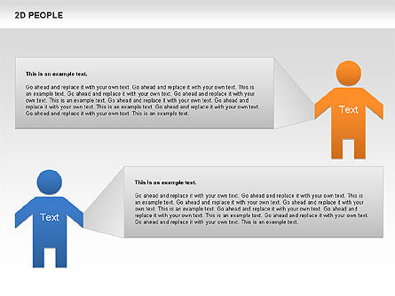 Formas de personas 2D, Diapositiva 6, 00652, Formas — PoweredTemplate.com