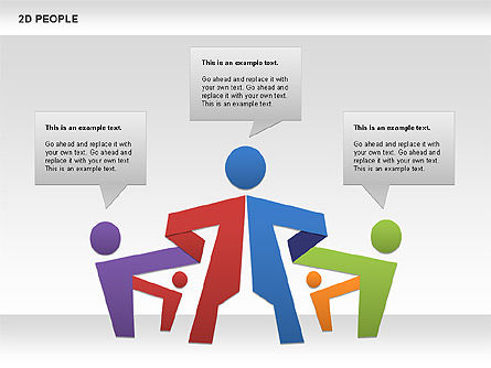 Formas de personas 2D, Diapositiva 8, 00652, Formas — PoweredTemplate.com