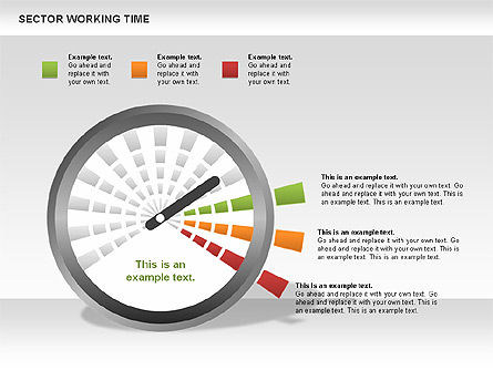 Working Time Process Diagram, Slide 4, 00653, Stage Diagrams — PoweredTemplate.com