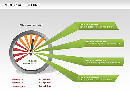 Diagrama do processo do tempo de trabalho, Deslizar 5, 00653, Diagramas de Etapas — PoweredTemplate.com