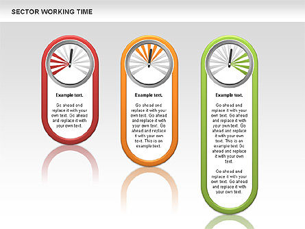 Diagrama do processo do tempo de trabalho, Deslizar 6, 00653, Diagramas de Etapas — PoweredTemplate.com