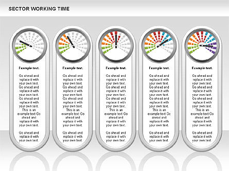 Working Time Process Diagram, Slide 8, 00653, Stage Diagrams — PoweredTemplate.com