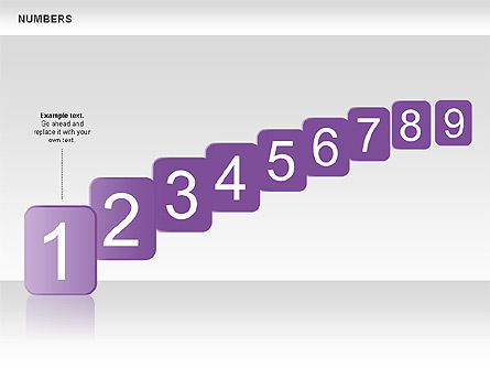 Numbers coleção, Grátis Modelo do PowerPoint, 00660, Formas — PoweredTemplate.com
