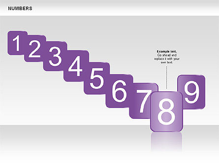 Numbers Collection, Slide 11, 00660, Shapes — PoweredTemplate.com