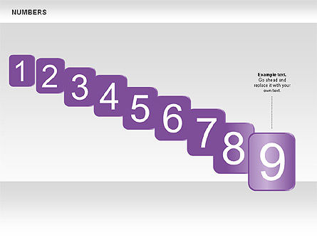 Numbers Collection, Slide 12, 00660, Shapes — PoweredTemplate.com