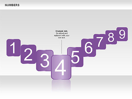 Numbers 컬렉션, 슬라이드 5, 00660, 모양 — PoweredTemplate.com