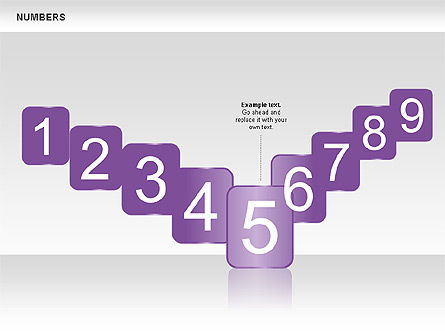 Numbers 컬렉션, 슬라이드 6, 00660, 모양 — PoweredTemplate.com