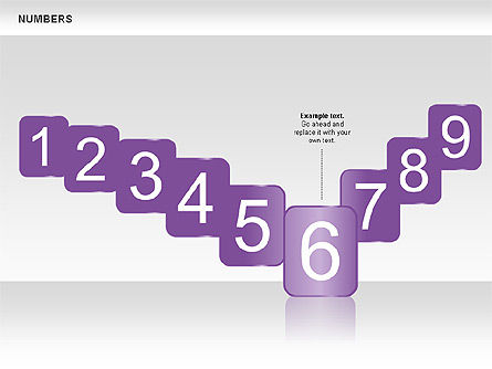 Numbers 컬렉션, 슬라이드 8, 00660, 모양 — PoweredTemplate.com