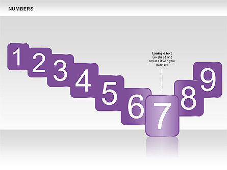 Numbers Collection, Slide 9, 00660, Shapes — PoweredTemplate.com