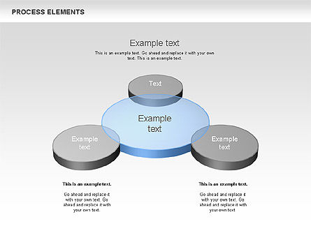 Proseskan Elemen 3d, Gratis Templat PowerPoint, 00661, Diagram Proses — PoweredTemplate.com