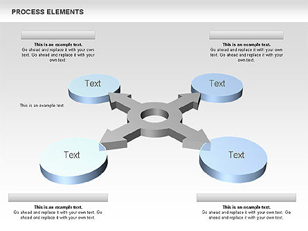 Procesar elementos 3D, Diapositiva 10, 00661, Diagramas de proceso — PoweredTemplate.com