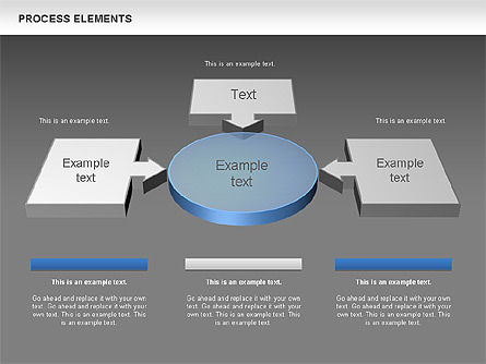 Procesar elementos 3D, Diapositiva 11, 00661, Diagramas de proceso — PoweredTemplate.com