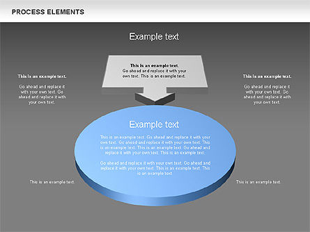 Procesar elementos 3D, Diapositiva 13, 00661, Diagramas de proceso — PoweredTemplate.com