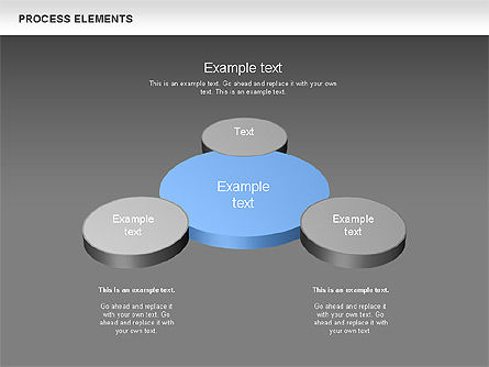 Procesar elementos 3D, Diapositiva 14, 00661, Diagramas de proceso — PoweredTemplate.com