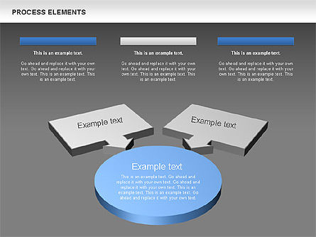 Procesar elementos 3D, Diapositiva 15, 00661, Diagramas de proceso — PoweredTemplate.com