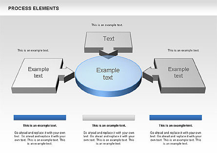 Procesar elementos 3D, Diapositiva 2, 00661, Diagramas de proceso — PoweredTemplate.com