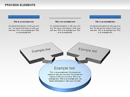 Procesar elementos 3D, Diapositiva 7, 00661, Diagramas de proceso — PoweredTemplate.com