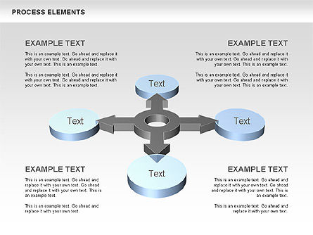 Process 3D Elements, Slide 8, 00661, Process Diagrams — PoweredTemplate.com