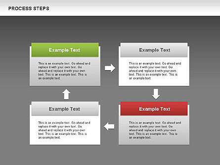 Diagrama de los pasos del proceso, Diapositiva 13, 00662, Diagramas de proceso — PoweredTemplate.com