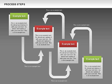 Process Steps Diagram, Slide 14, 00662, Process Diagrams — PoweredTemplate.com