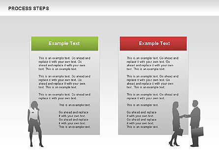 Schéma des étapes du processus, Diapositive 2, 00662, Schémas de procédés — PoweredTemplate.com
