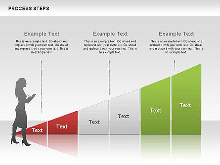 Schéma des étapes du processus, Diapositive 9, 00662, Schémas de procédés — PoweredTemplate.com