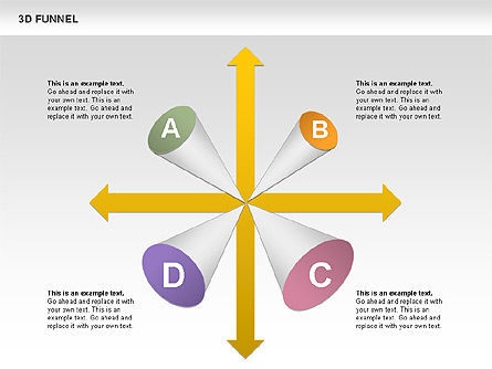 Trechterdiagram, Dia 10, 00664, Businessmodellen — PoweredTemplate.com