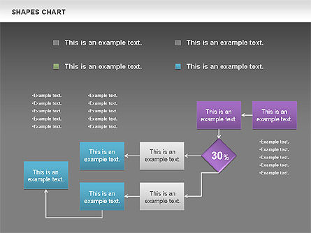 Shapes Diagrams Collection, Slide 9, 00665, Flow Charts — PoweredTemplate.com