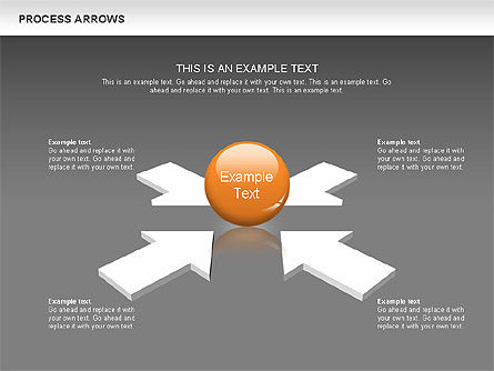 Processes with Arrows Diagram, Slide 10, 00666, Process Diagrams — PoweredTemplate.com