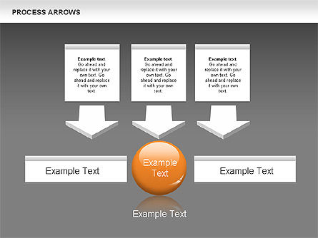 Processes with Arrows Diagram, Slide 11, 00666, Process Diagrams — PoweredTemplate.com