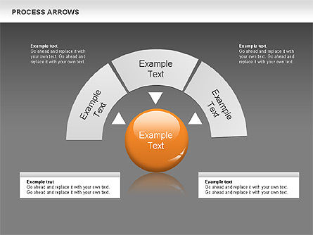 Procesos con diagrama de flechas, Diapositiva 12, 00666, Diagramas de proceso — PoweredTemplate.com