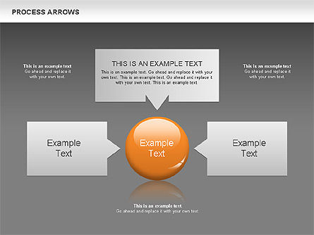 Processes with Arrows Diagram, Slide 13, 00666, Process Diagrams — PoweredTemplate.com
