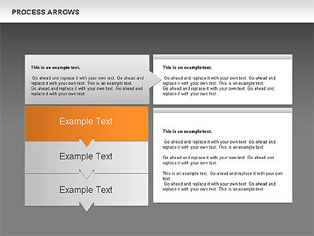Processes with Arrows Diagram, Slide 14, 00666, Process Diagrams — PoweredTemplate.com