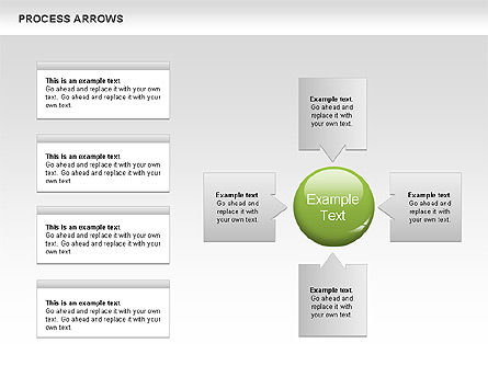 Processes with Arrows Diagram, Slide 7, 00666, Process Diagrams — PoweredTemplate.com
