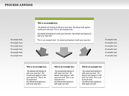Procesos con diagrama de flechas, Diapositiva 9, 00666, Diagramas de proceso — PoweredTemplate.com