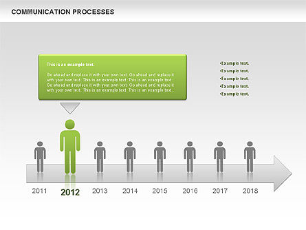 Diagrama del proceso de comunicación, Diapositiva 10, 00668, Diagramas de proceso — PoweredTemplate.com