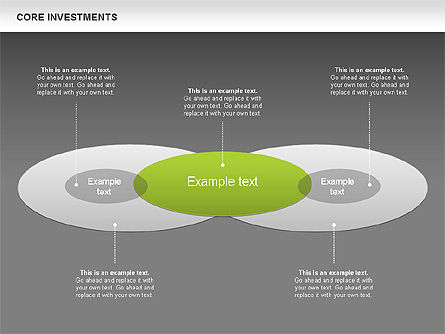 핵심 투자 다이어그램, 슬라이드 12, 00669, 비즈니스 모델 — PoweredTemplate.com