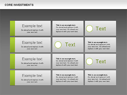 Schema di investimenti core, Slide 13, 00669, Modelli di lavoro — PoweredTemplate.com