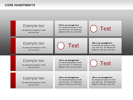 Core diagrama de investimentos, Deslizar 4, 00669, Modelos de Negócio — PoweredTemplate.com