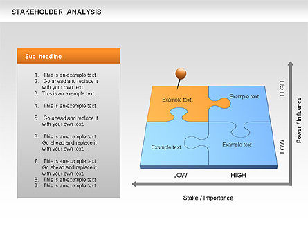 Diagramme d'analyse des parties prenantes, Diapositive 12, 00670, Modèles commerciaux — PoweredTemplate.com
