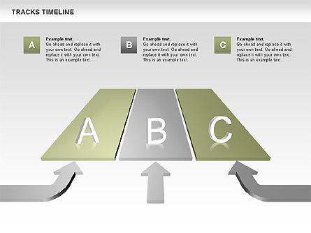 Diagrama de línea de tiempo de pistas, Diapositiva 2, 00672, Timelines & Calendars — PoweredTemplate.com