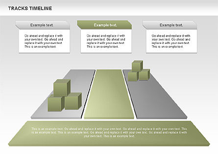 Diagrama de línea de tiempo de pistas, Diapositiva 5, 00672, Timelines & Calendars — PoweredTemplate.com