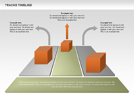 Tracks tijdlijn diagram, Dia 6, 00672, Timelines & Calendars — PoweredTemplate.com