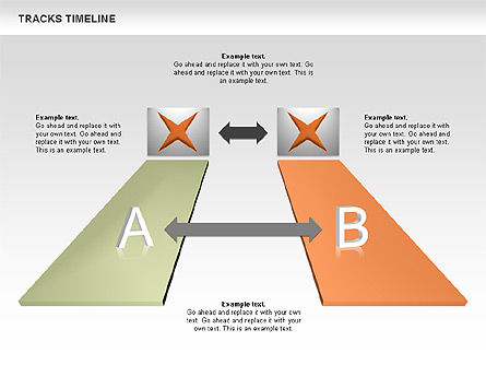Diagramme du chronogramme des pistes, Diapositive 8, 00672, Timelines & Calendars — PoweredTemplate.com