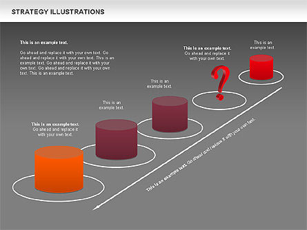 Strategy com diagrama de cilindros, Deslizar 15, 00676, Diagramas de Etapas — PoweredTemplate.com