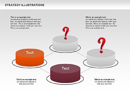Estrategia con Cilindros Diagrama, Diapositiva 7, 00676, Diagramas de la etapa — PoweredTemplate.com