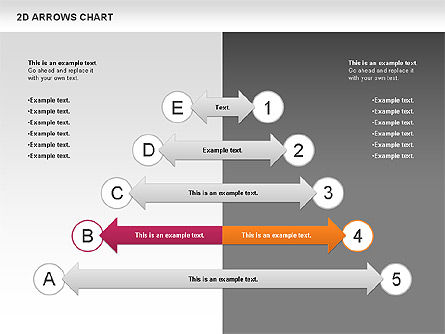 Chart efficienza frecce, Slide 4, 00677, Forme — PoweredTemplate.com